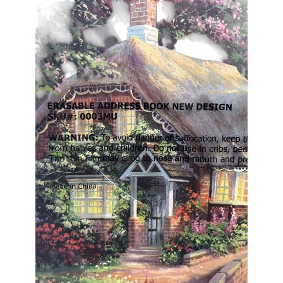 Paper & Ink Studio Erasable Address Book W/Thomas Kincaid Cover House Bridge Des - Picture 5 of 7